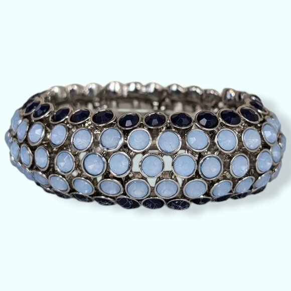 NWT Lia Sophia Blue Evaporate Stretch Bracelet - Picture 3 of 6